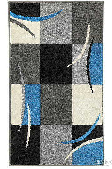 Stück Teppich PORTLAND blau-schwarz