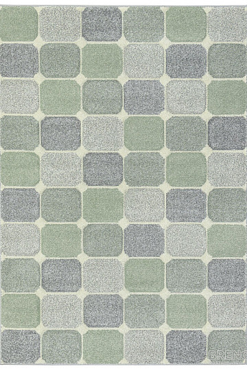 Stück Teppich PORTLAND grün-grau