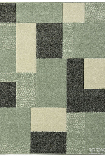 Stück Teppich PORTLAND grün und schwarz