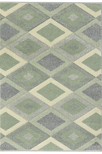 Stück Teppich PORTLAND grün-grau