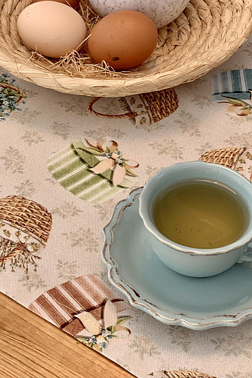Tischdecke und Schal SPRING CUPS