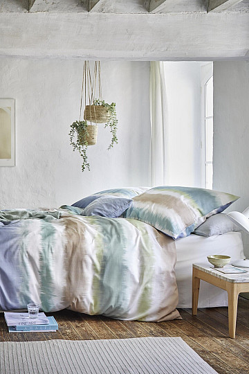 IRISETTE Luxus-Baumwollsatin BLANCA blau