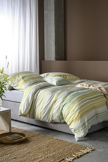 IRISETTE Luxus-Baumwollsatin MAGIC 30 Streifen grün