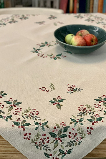 Gobelin-Tischdecke und Schal SANFTER JASMIN