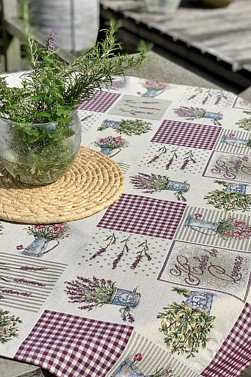 Gobelin-Tischdecke und Schal BLUMEN AUS DER PROVENCE