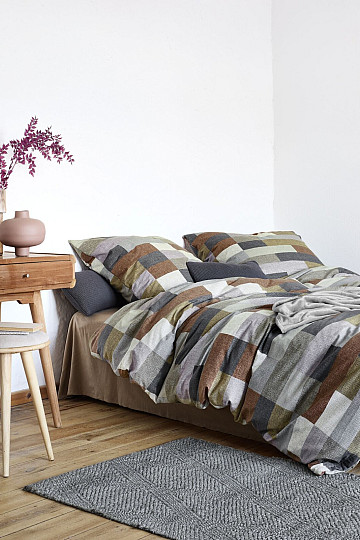 Flanellbettwäsche IRISETTE KOALA 8534-50 braungrau