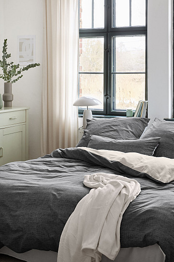 IRISETTE Luxus-Baumwollsatin WAVE 8557-11 Anthrazit