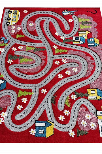 Kinderteppich Color Kids 02 rot