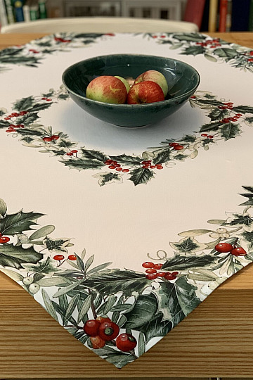 Tischdecke Weihnachten ROTE BEEREN