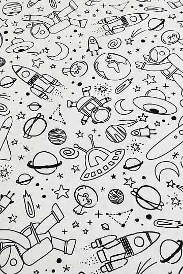 Stoff zum Bemalen von SPACE