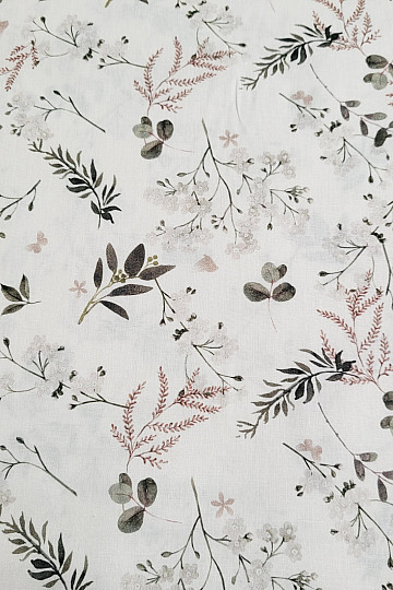 Baumwollstoff FINE TWIGS beige