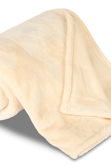 Decke aus Mikroflanell CREME glatt