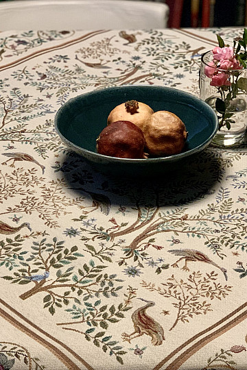 Gobelin-Tischdecke und Schal WILLIAM MORRIS beige