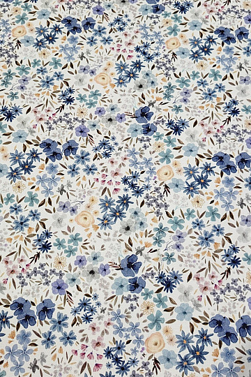 Baumwollstoff ROMANA blau