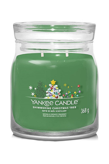 Kerze YC-Duft SHIMMERING CHRISTMAS TREE GLASS MEDIUM 2 Dochte