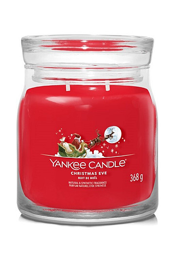Kerze YC Duft CHRISTMAS EVE GLASS MEDIUM 2 Dochte