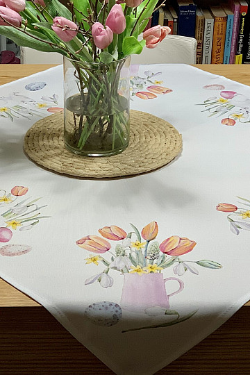 Tischdecke und Schal SPRING DELIGHT
