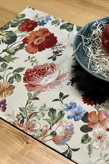 Gobelin Tischset CREME ROSE