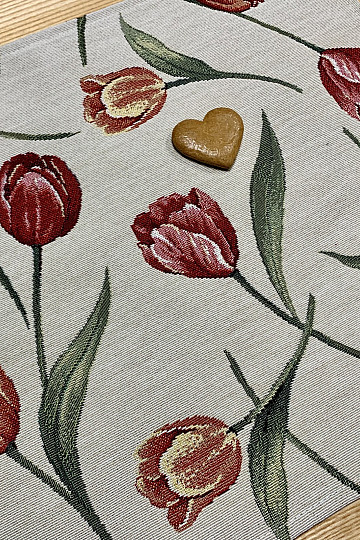Gobelin-Tischset TULPEN III großes Muster