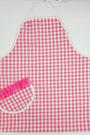 Schürze mit Lätzchen ROSA HERZ