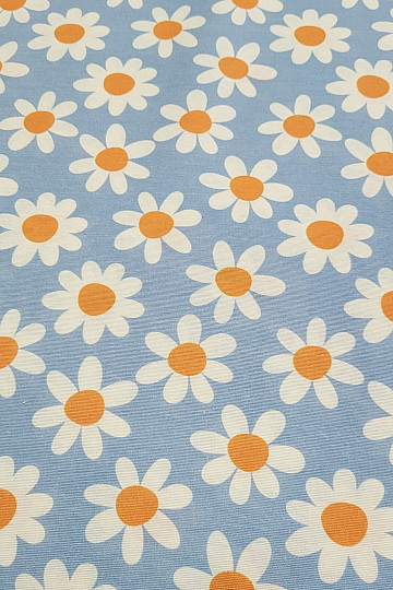 Dekorationsstoff DAISIES BLUE