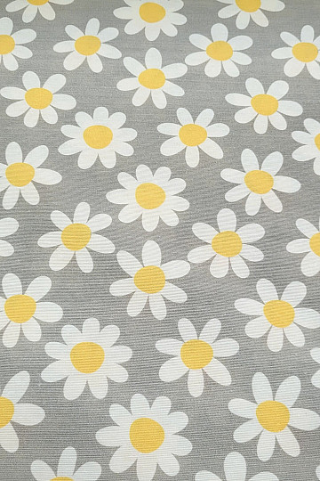 Dekorationsstoff DAISIES GREY