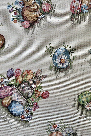 Gobelinstoff HASE IM BLUMENTOPF