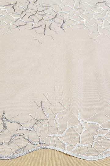 GERSTER 11686/0840 BEIGE UND WEISSE STICKEREI