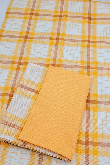 Baumwollhandtücher ORANGE kariert