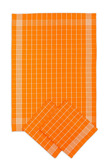 Baumwollhandtücher NEGATIVE ORANGE CHECK