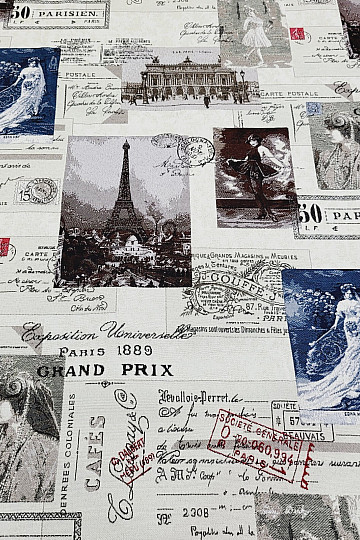 Gobelinstoff POSTCARD PARIS