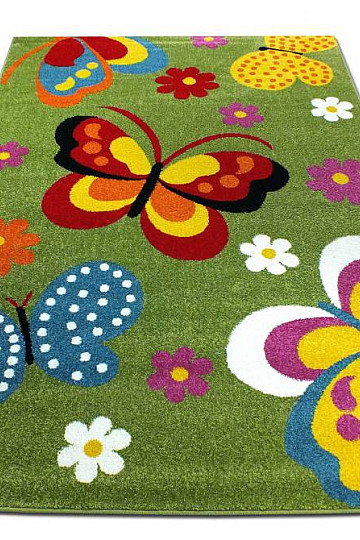 Kinderteppich MONDO NEW Schmetterlinge grün