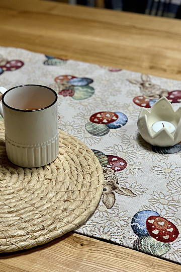 Ostertischdecke und Schal MARGA