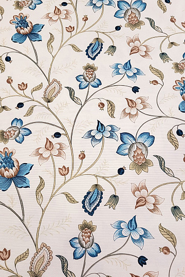 Dekorationsstoff DAKOTA BLUE KLEINE BLUMEN