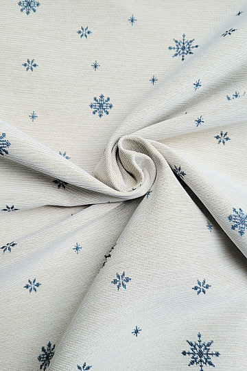 Gobelinstoff WEICHE BLAUE FLOCKEN