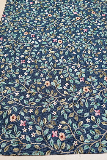 Gobelin-Tischdecke und Schal TREE OF HAPPINESS allover BLAU