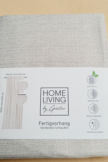 Luxuriöse Fertiggardine HOME LIVING beige