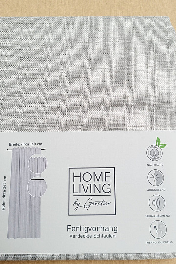 Luxus Fertiggardine HOME LIVING beige grau