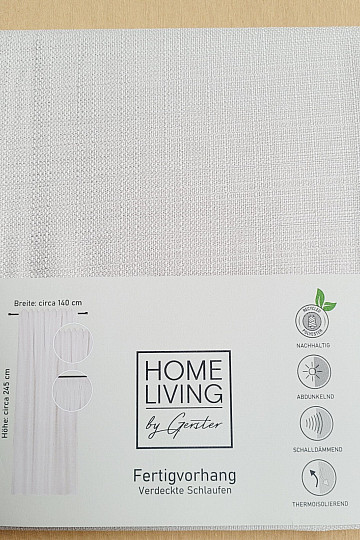Luxuriöse Fertiggardine HOME LIVING creme