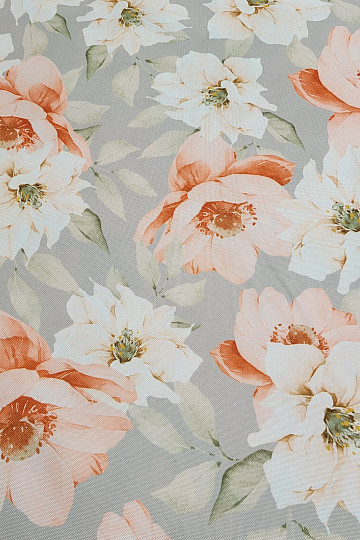 Dekorationsstoff OXFORD ORANGE FLOWER