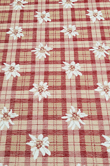 Luxuriöser Dekostoff FLOWERS AND DIAMONDS rot