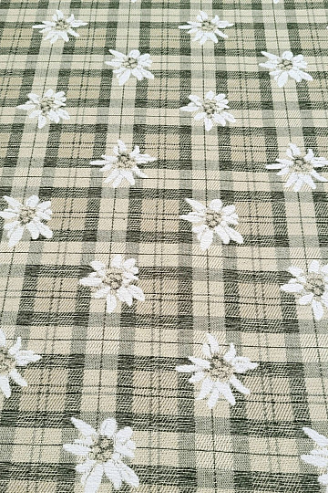 Luxuriöser Dekostoff FLOWERS AND DIAMONDS grün