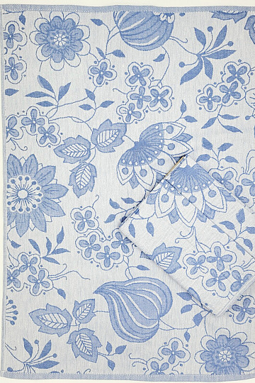 Baumwollhandtücher BLAUE BLUMEN