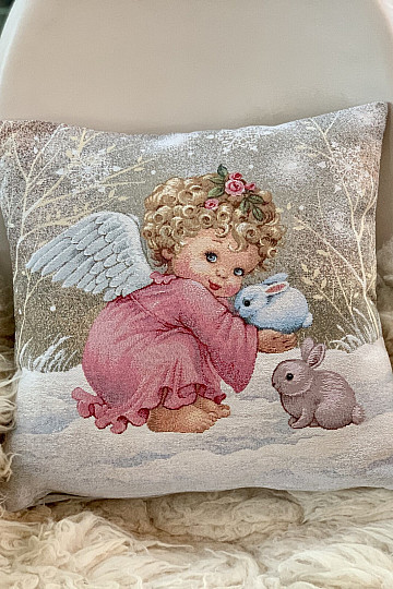 Weihnachts-Gobelinbezug ENGEL FÜR MÄDCHEN