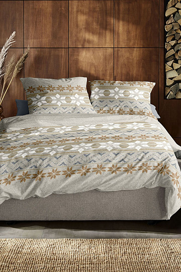 Luxus-Flanell-Bettwäsche IRISETTE PANDA 8621-80 NATUR