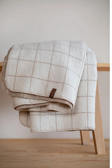 Decke DF MERANO KARIERT BEIGE