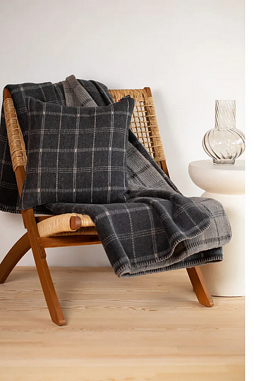 Decke DF SAVONA CHECKED DARK GREY
