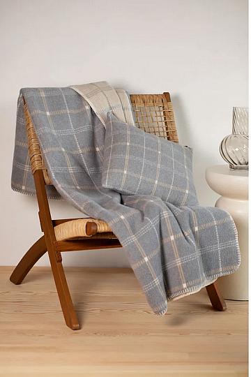 Decke DF SAVONA CHECKED GREY