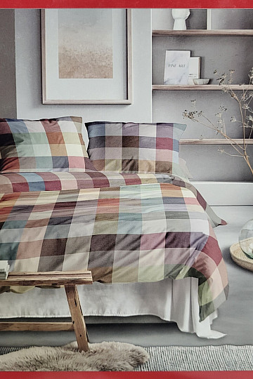 IRISETTE Luxus Flanellbettwäsche ZOBEL 8600-90 MULTI CHECK
