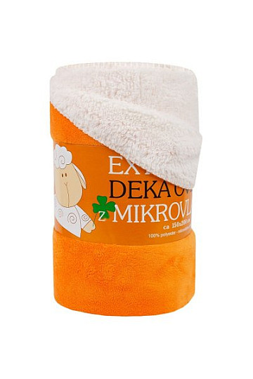 Wohndecke aus Microfaser SOFT SCHAF orange